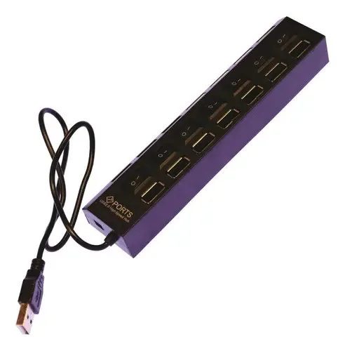 Hub Multicontact Bar 7 entradas USB com interruptor