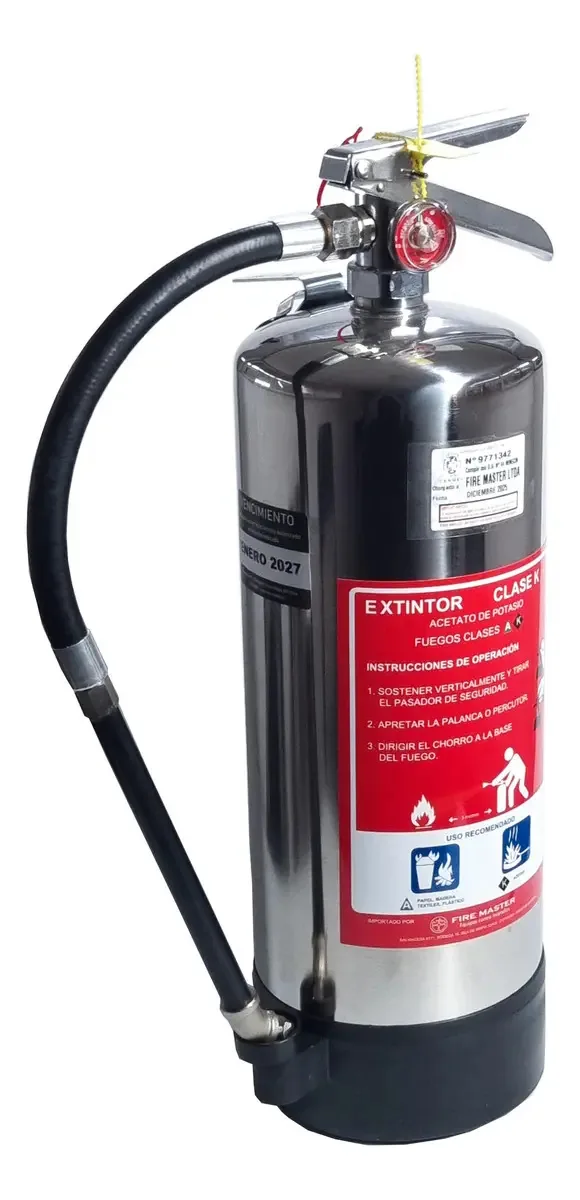Extintor de incêndio de 6 litros Fire Master Wet Chemical Classe K
