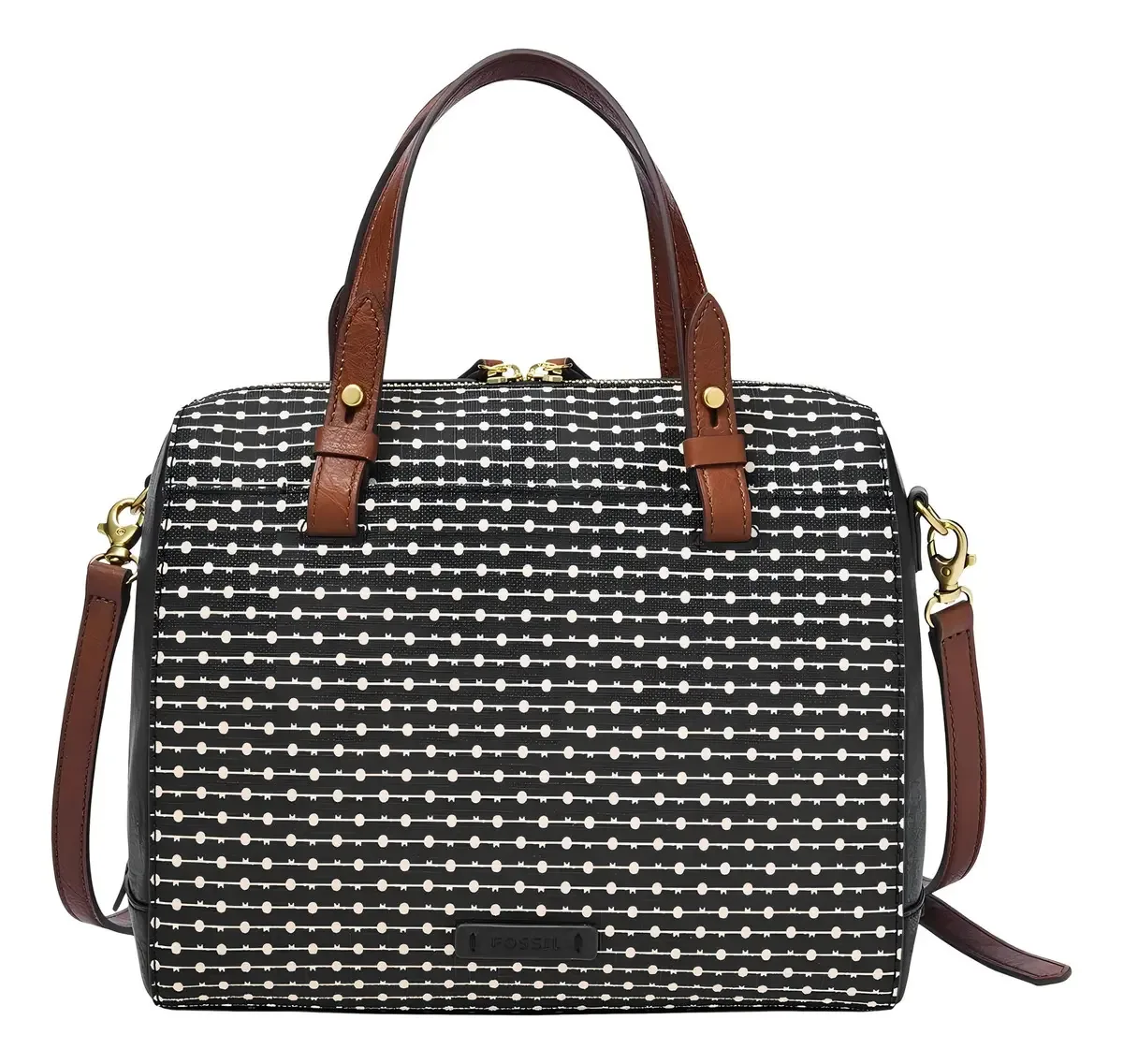 Bolsas pretas femininas Fossil Rachel Satchel
