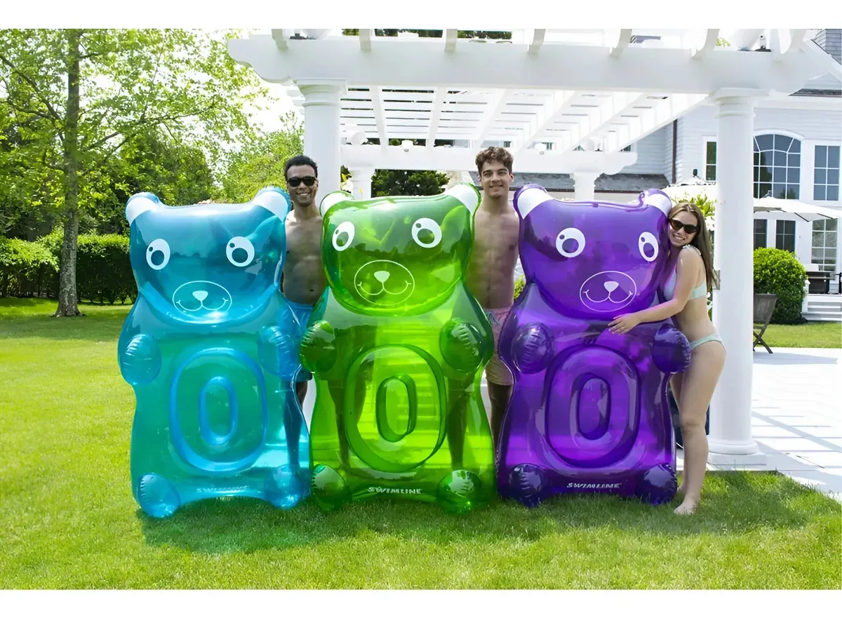 Flutuadores de piscina infláveis Swimline, azuis