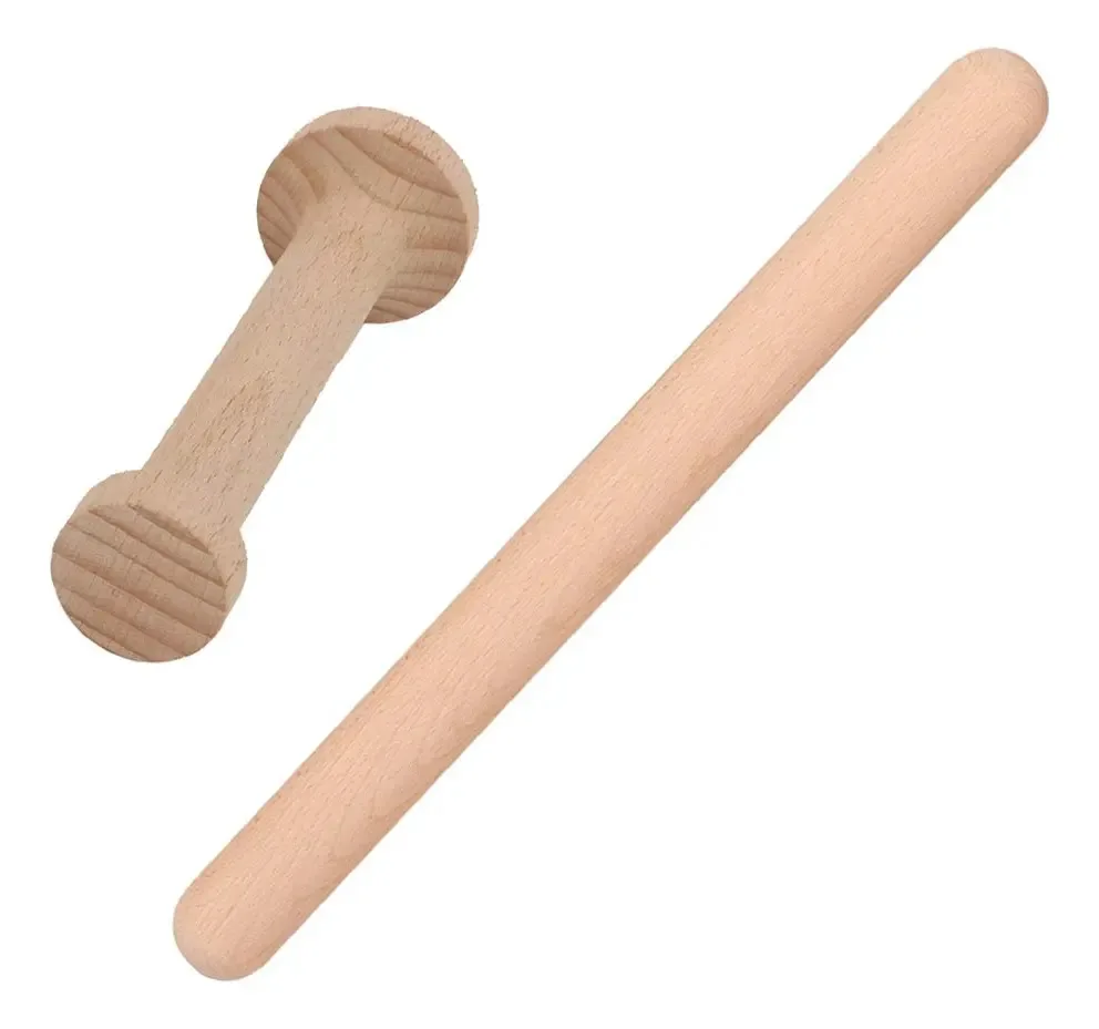 Conjunto de 2 rolos de madeira para bolo de confeitaria Y R