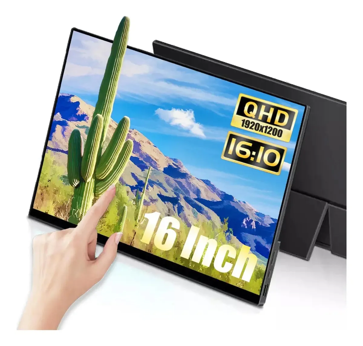 16 Monitor De Tela Sensível Ao Toque Portátil, Monitor De Vi