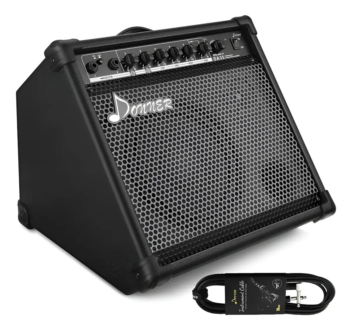 Amplificador eletrônico para bateria e teclado 35w preto 110v