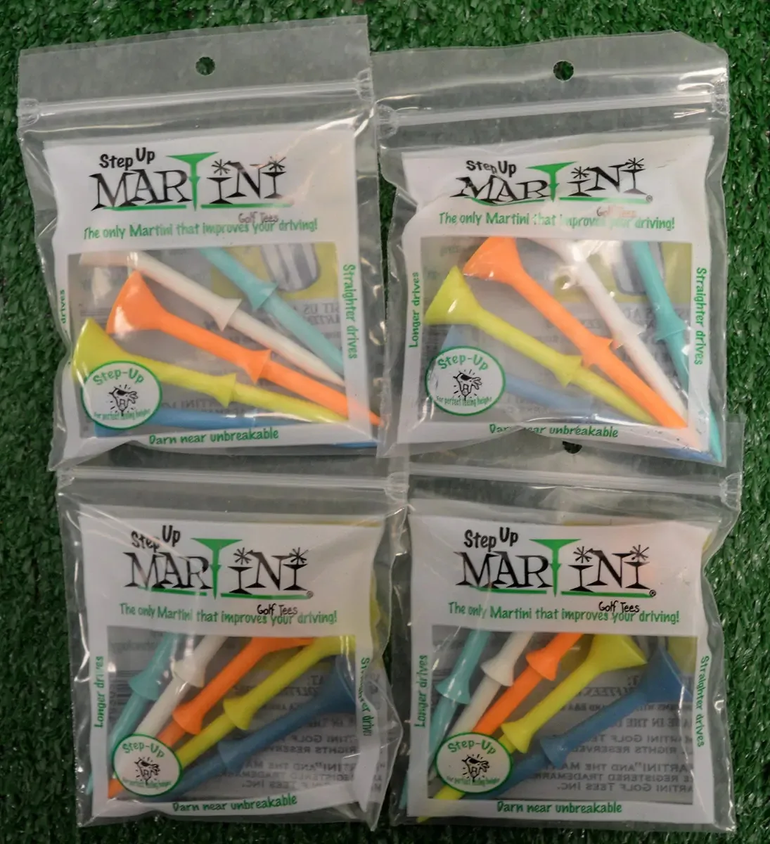 Camisetas de golfe Martini - Step Up - Multicoloridas - 4 pacotes - 11919