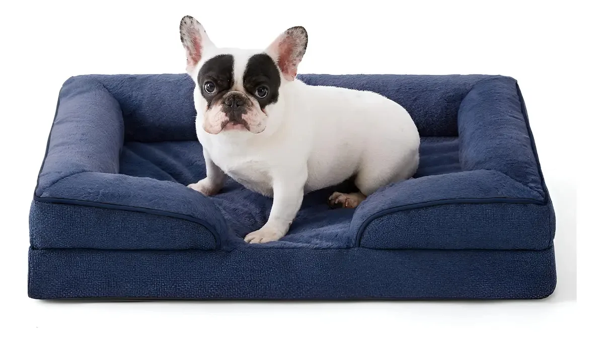 Cama ortopédica para cães Made4pet, sofá para cães para apoio de cães pequenos. Cor: azul
