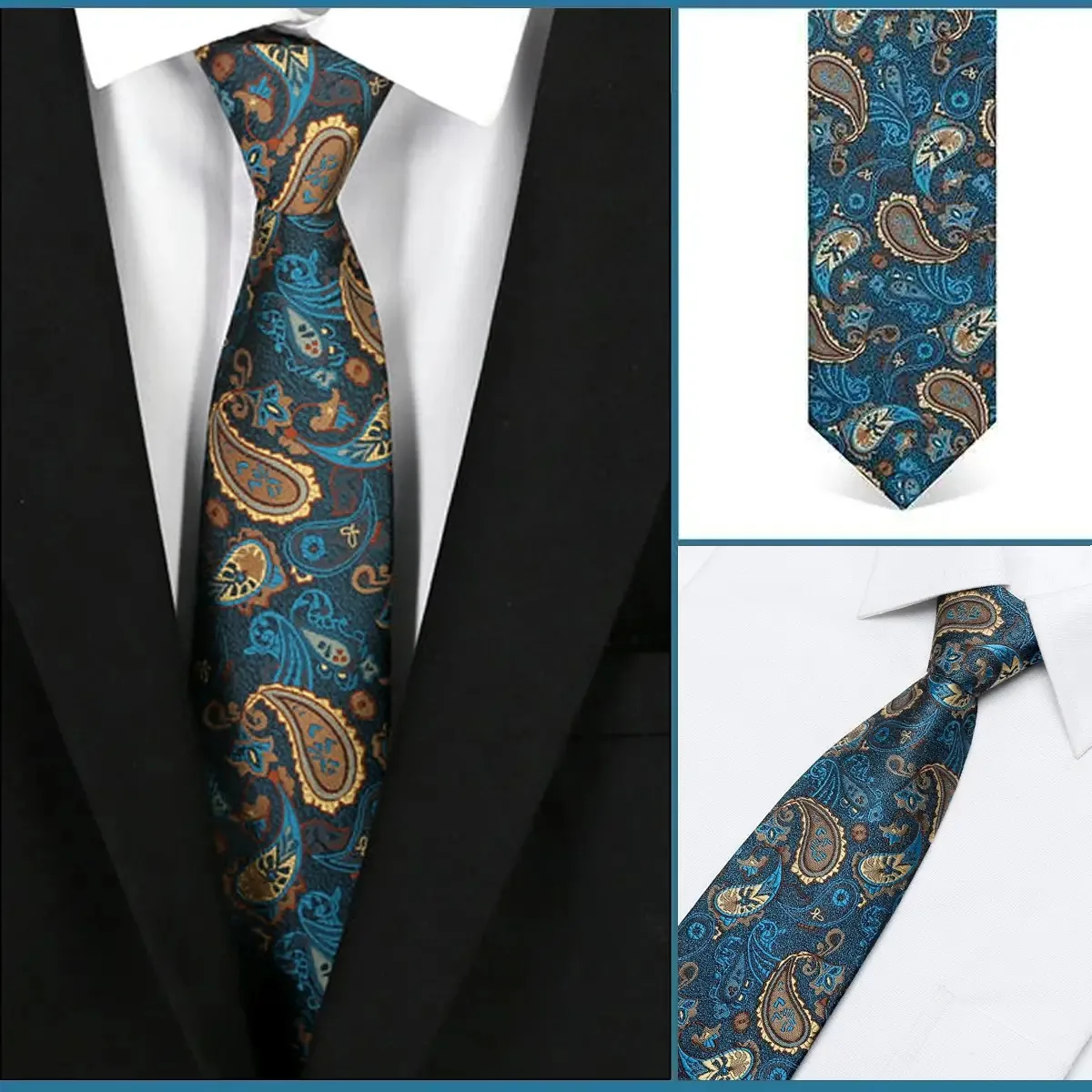 Gravatas finas masculinas de cor clássica, feitas com laço fino, cor, estampa floral, verde