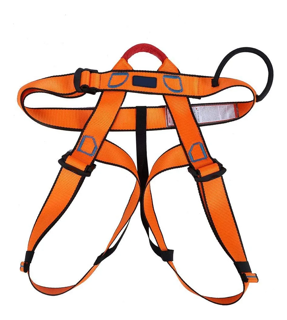 Arnês de Segurança para Escalada - Cintos de Segurança para Montanhismo para Homens e Mulheres - Arnês de Proteção Contra Quedas de Montanha Ajustável Multiuso (orange)