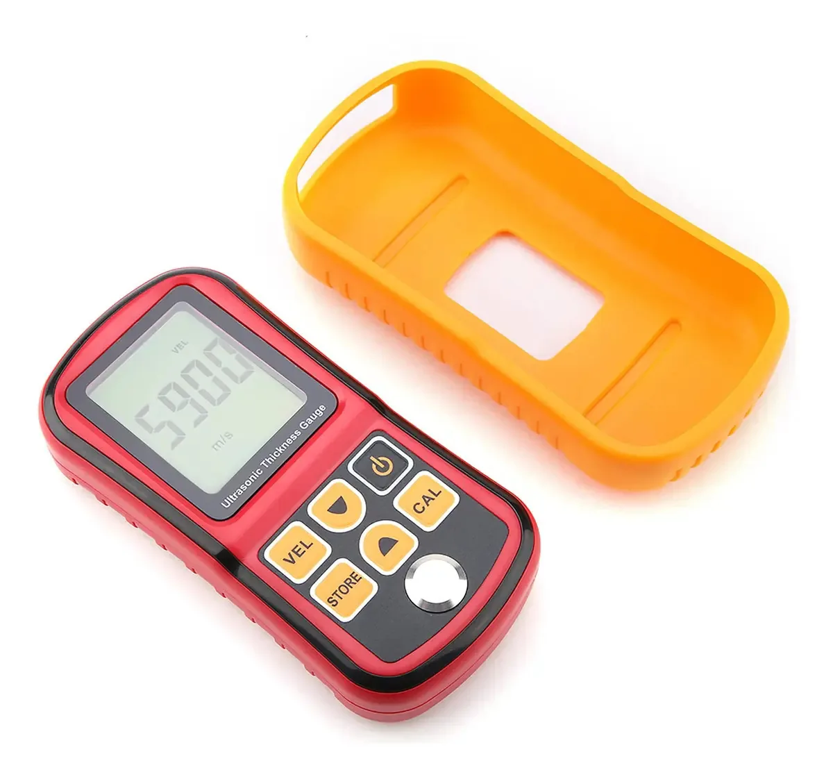 Medidor de Espessura Ultrassônico Gm100 1.2~220mm Aço Medidor Digital de Espessura de Revestimento Profundidade Medidor de Velocidade de Som Desligamento Automático (sem Bateria)