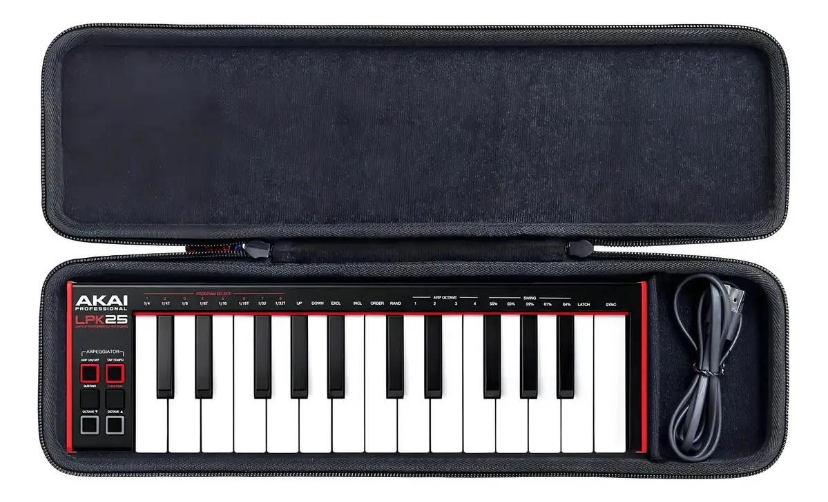 Khanka Estojo Rígido de Substituição para Akai Professional Lpk25 - Controlador de Teclado Usb Midi, Apenas Estojo