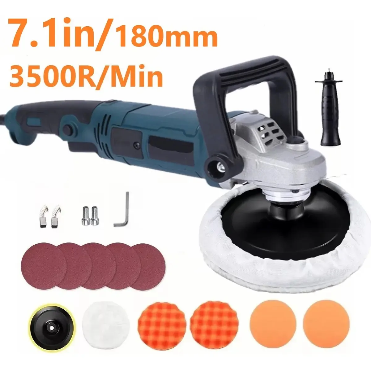 Polidor de carro Polidor Polidor 1350w 21 peças/Conjunto de polidor elétrico para carro de esponja