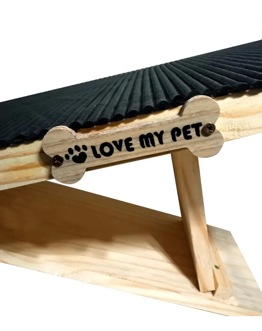 Rampa Pet Regulável Para Cama E Sofá Cor Madeira Natural
