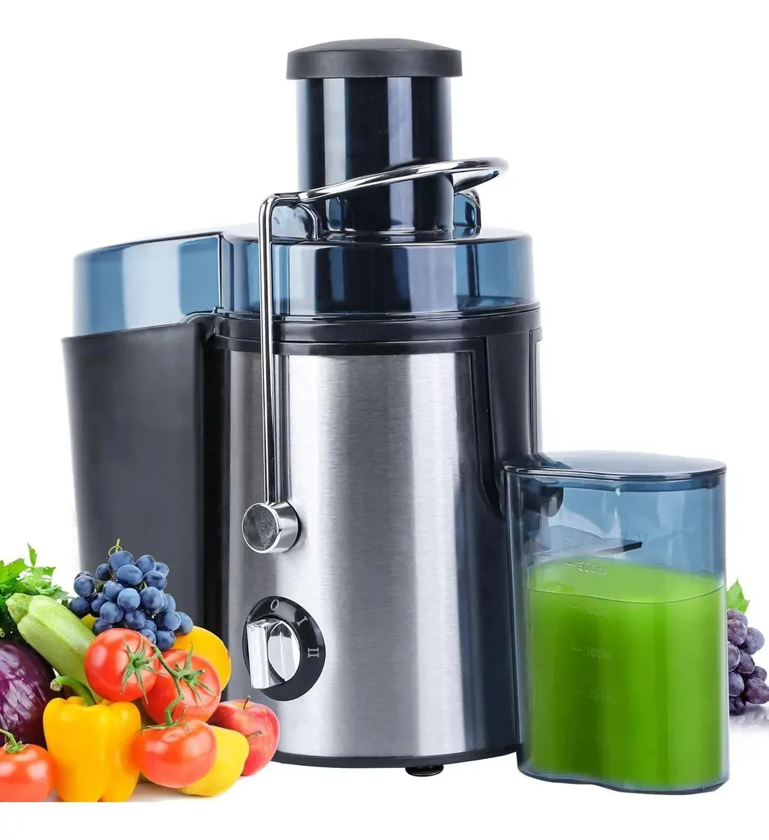 Espremedor elétrico 1000w 500ml para frutas e vegetais Dura Silver