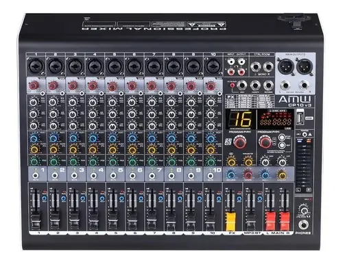 Mesa de Som AMW CP10V3 10 Canais Bluetooth USB Bivolt Reverb