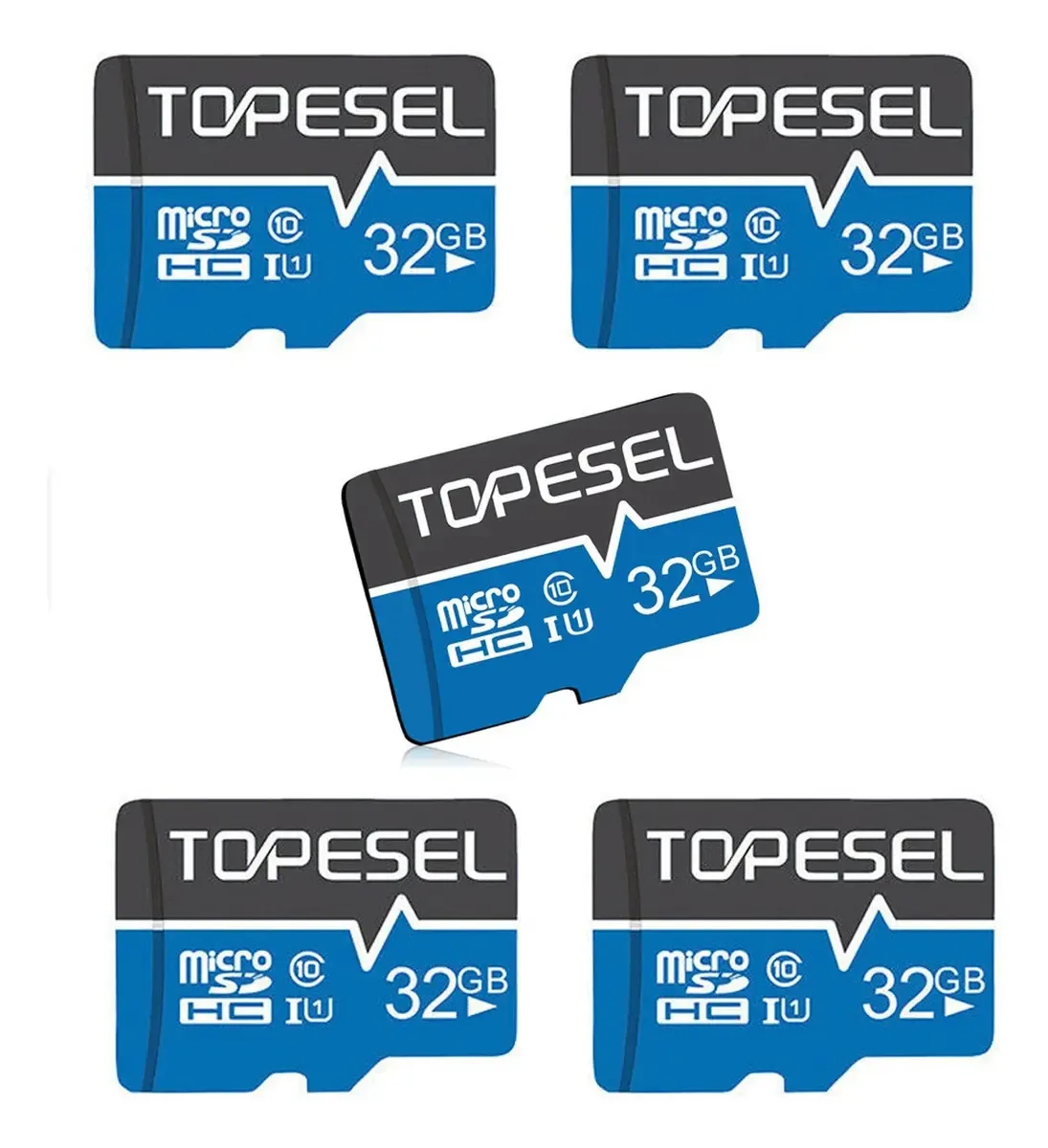 Cartão de memória Topesel 32GB, 5 peças