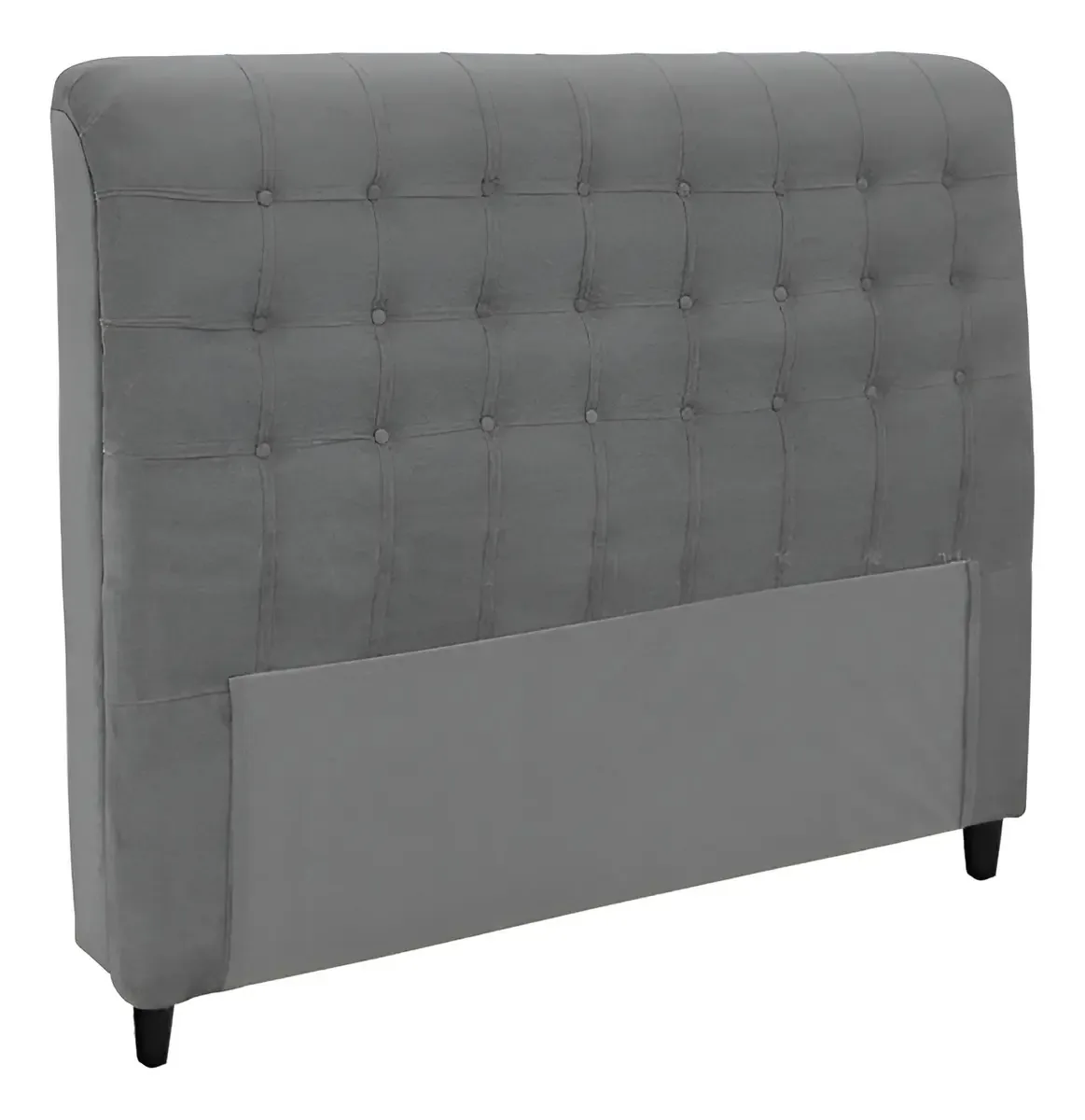 Cabeceira Casal 140cm Damares Suede Cinza Id