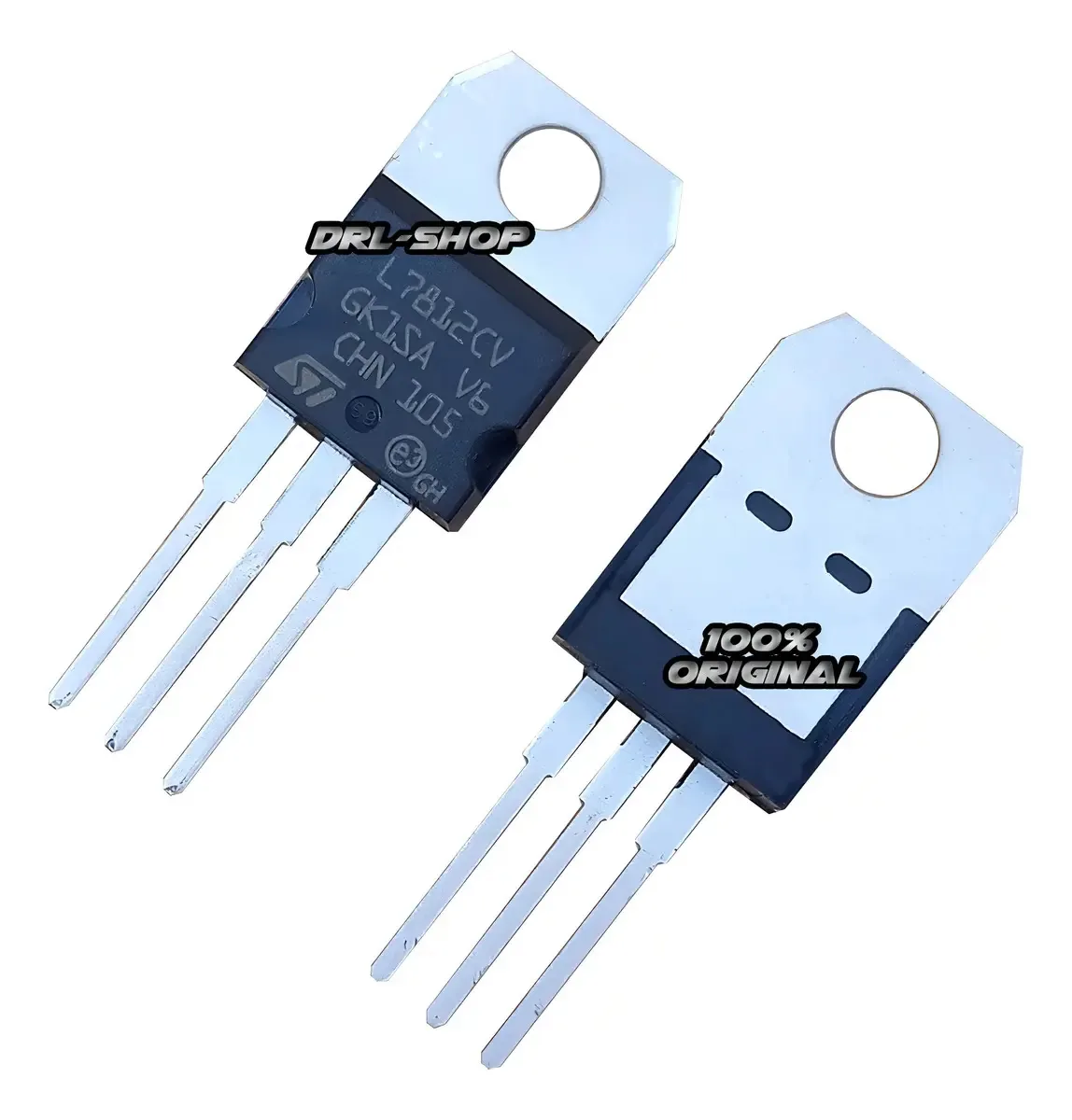 Kit 5 Reguladores de Tensão DRL SHOP L7812CV Step-Down 12V 1.5A Proteção Curto