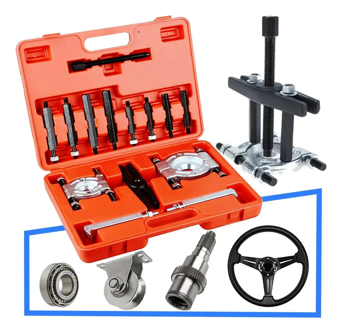 Conjunto de extratores e separadores para rolamentos e rolamentos