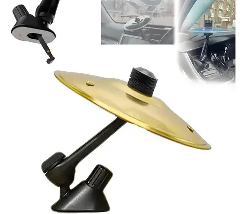 Crash Cymbal para ventilação automotiva — mini pratos profissionais de percussão para carros, design pneumático com base giratória, material metálico durável (incluindo adaptador universal para...
