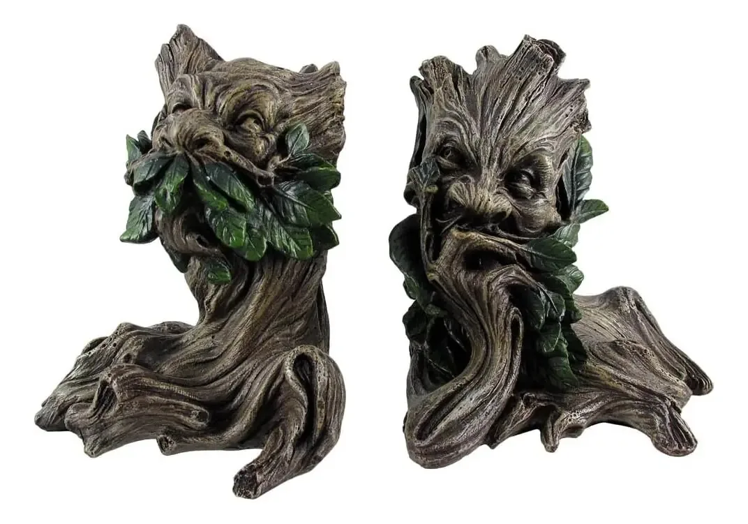 Suportes para livros decorativos de design masculino verdes