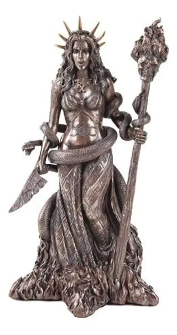 Escultura Hécate Bronze Pátina.