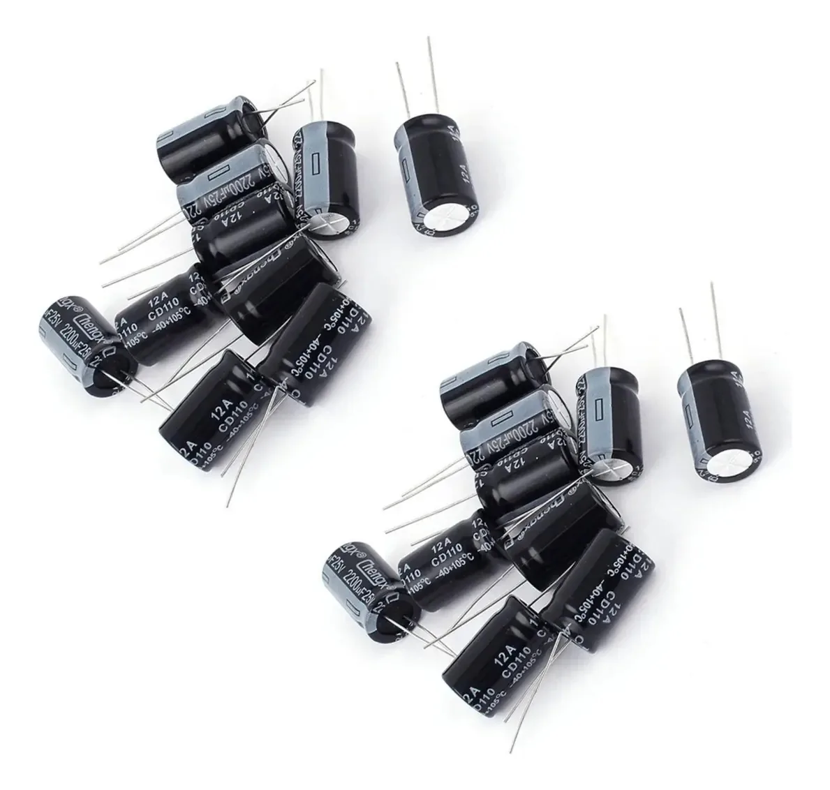 100 capacitores eletrolíticos Hobbytronica 100 Uf 105° 25v