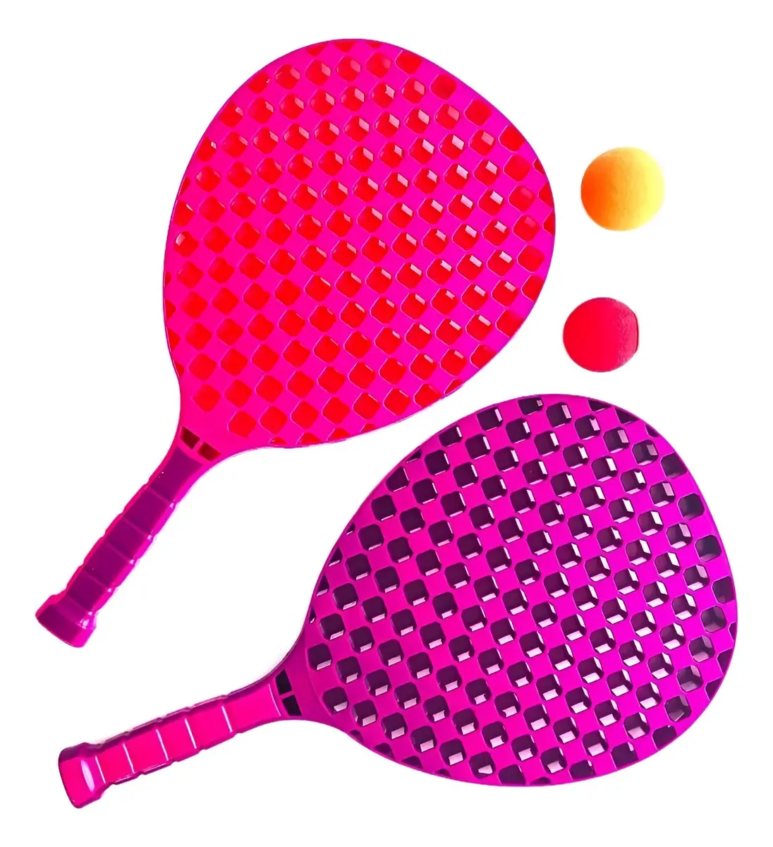Jogo De Tênis Raquetes Com Bola Badminton & Rackets Ball Cor Rosa