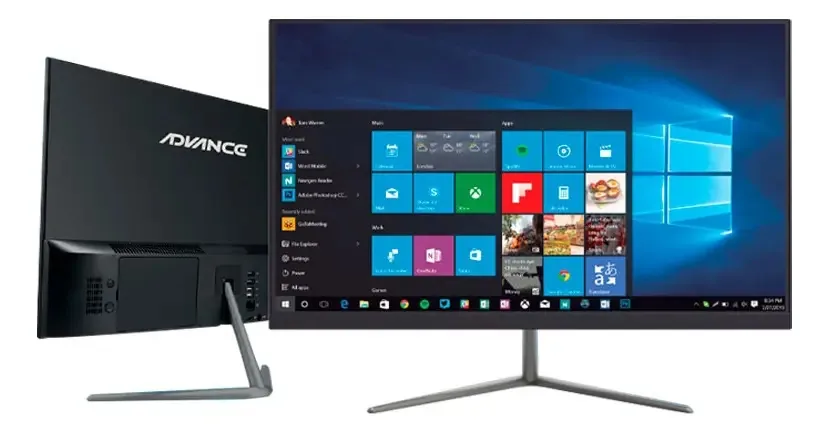 All-in-One Advance Ai2410 23,8 Ips Intel Celeron N3350, cor preta