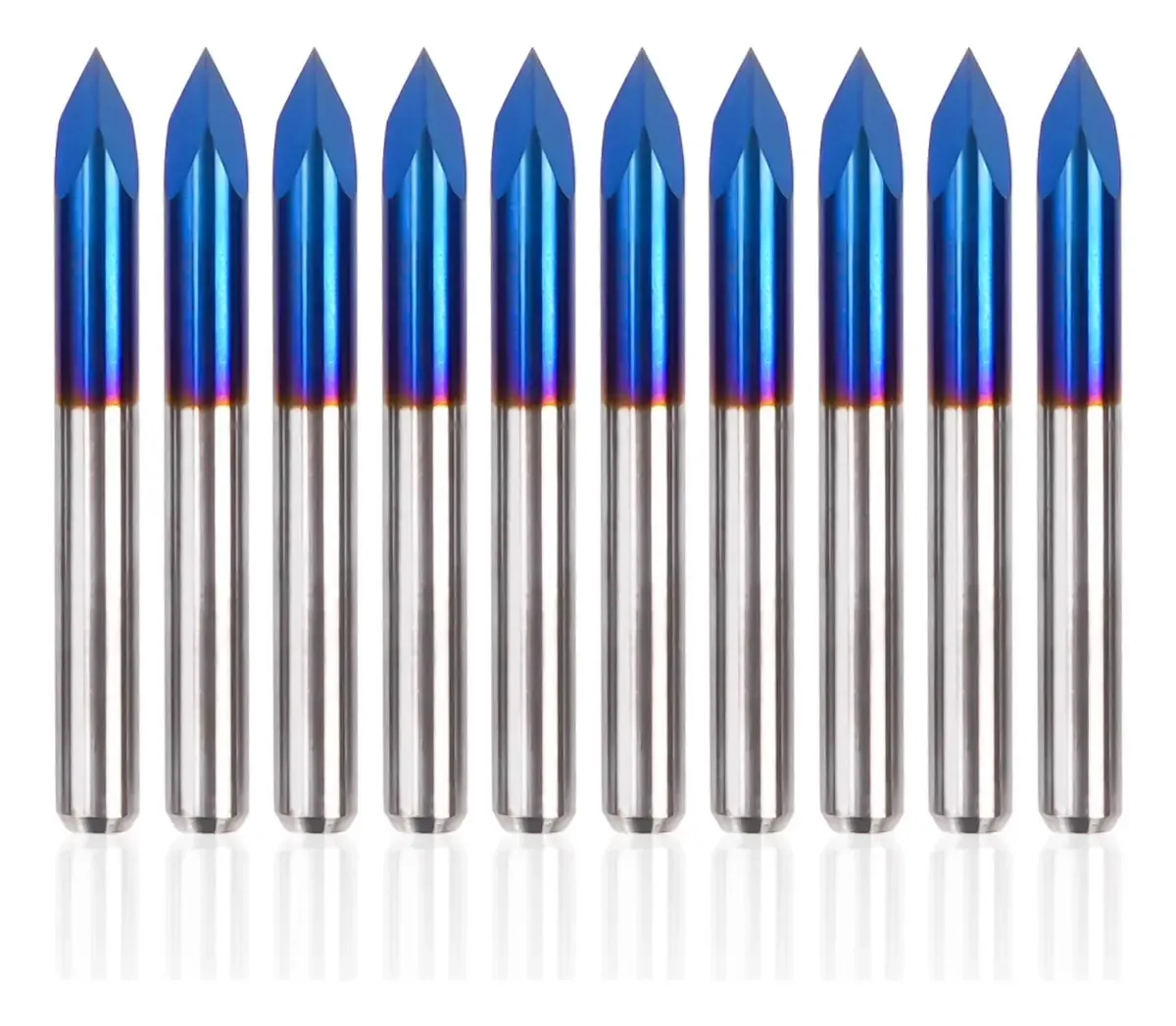 Conjunto de Brocas Triangulares Cnc 60 Graus 0,1 Mm Haste 1