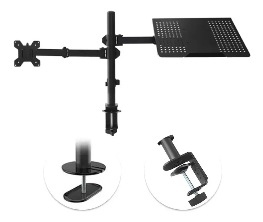 Suporte de monitor duplo para monitor e laptop