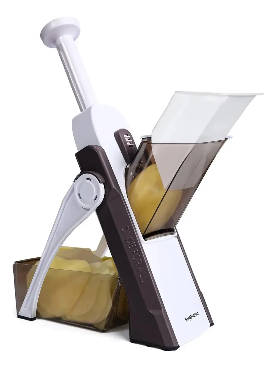 Cortador de bandolim Supmakin, para vegetais, 5 em 1, vertical