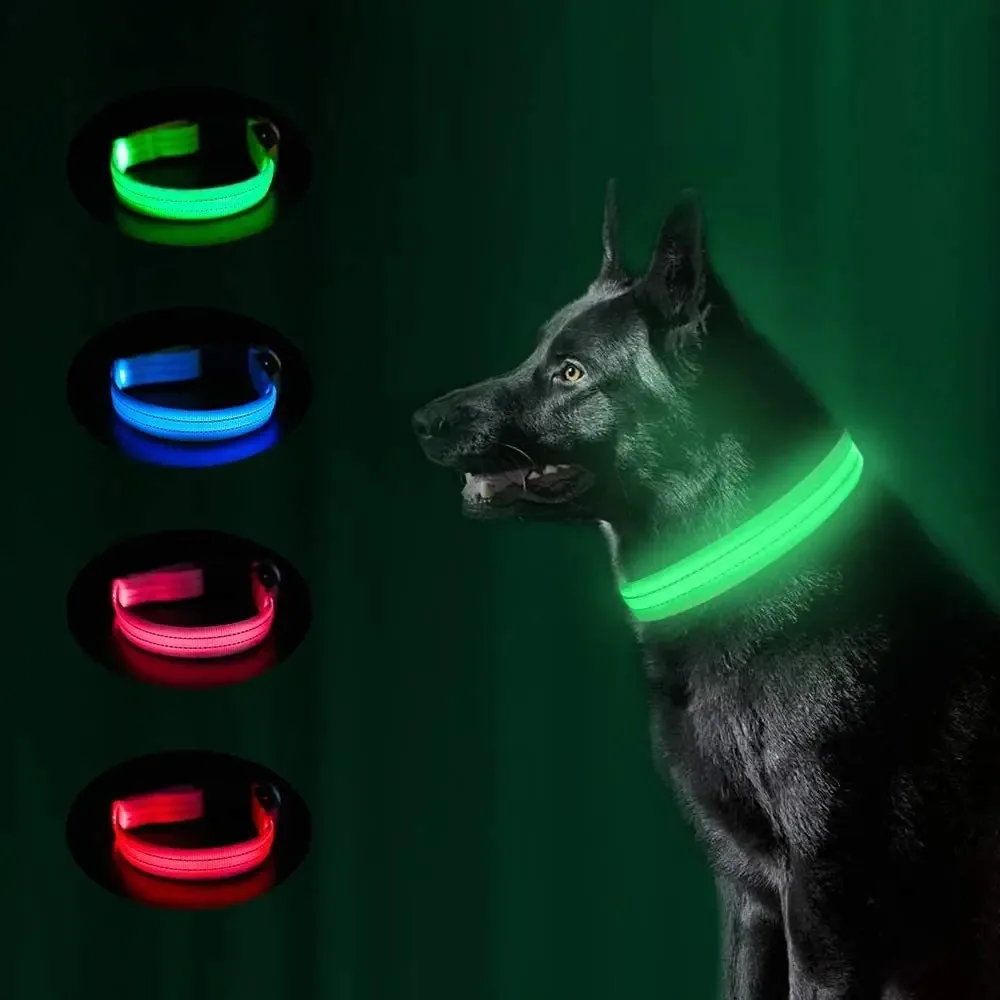 Coleira LED recarregável para cães Masbrill, coleiras para Masco