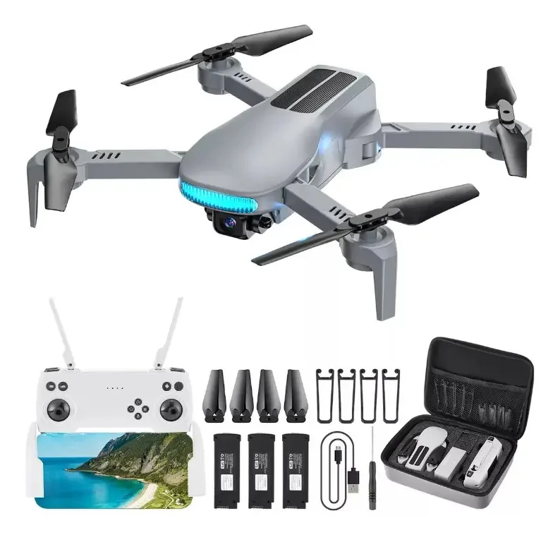Drones com câmera dupla, mini drones GPS profissionais de 8k+4k