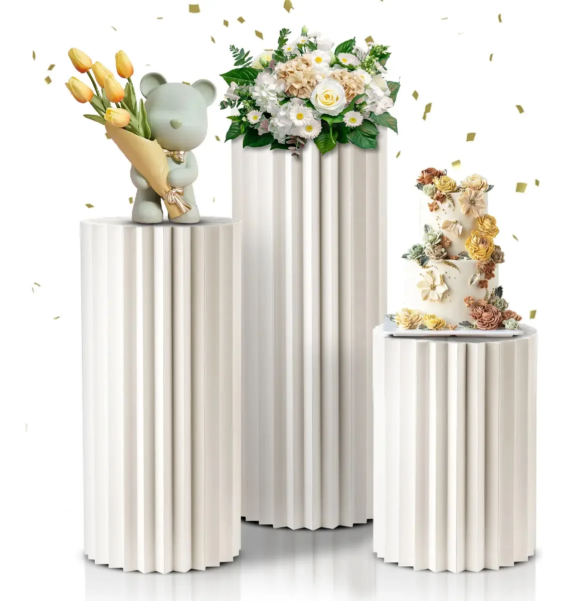 3 cilindros para mesa de doces para decoração de festa