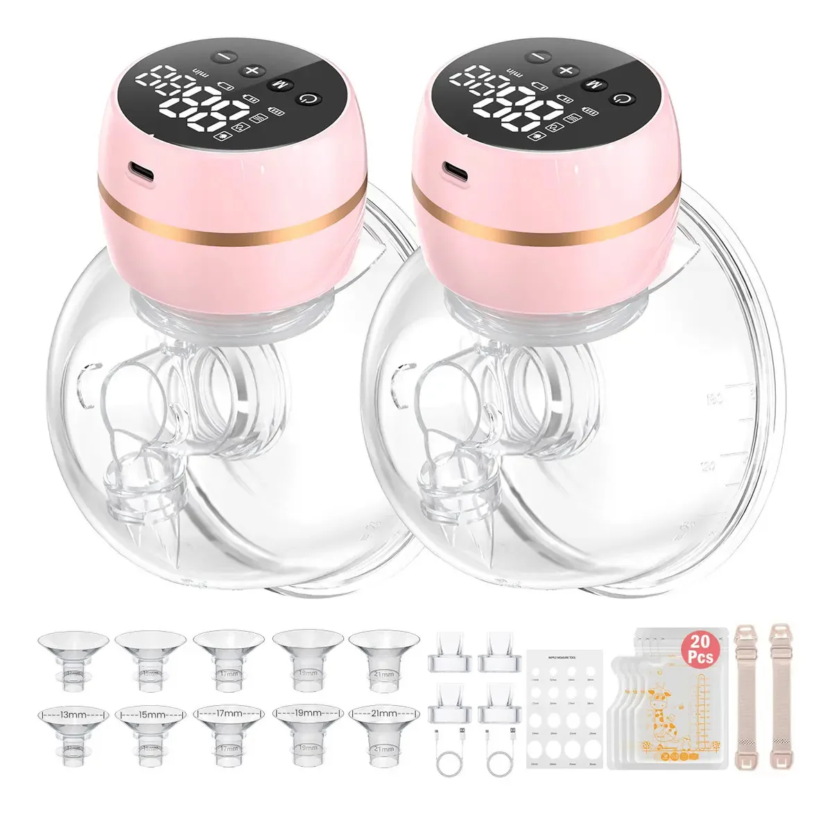Bombinhas de tirar leite elétrico COYIVI JE-Q5S rosa