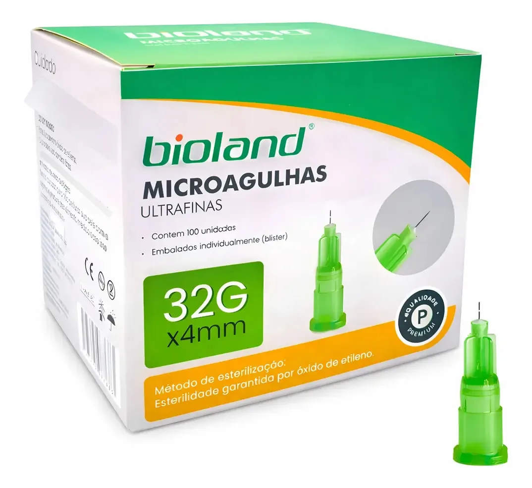 Agulha Lebel Microagulha Premium Ultrafinas 32g 4mm Bioland