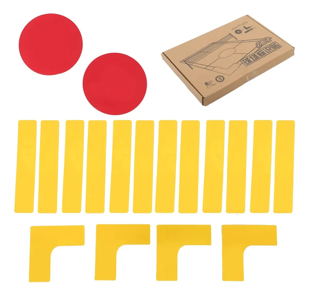 Flbirret Conjunto de Marcadores de Linha de Limite para Quadras Esportivas para Basquete, Voleibol, Tênis, Badminton, Silicone Resistente