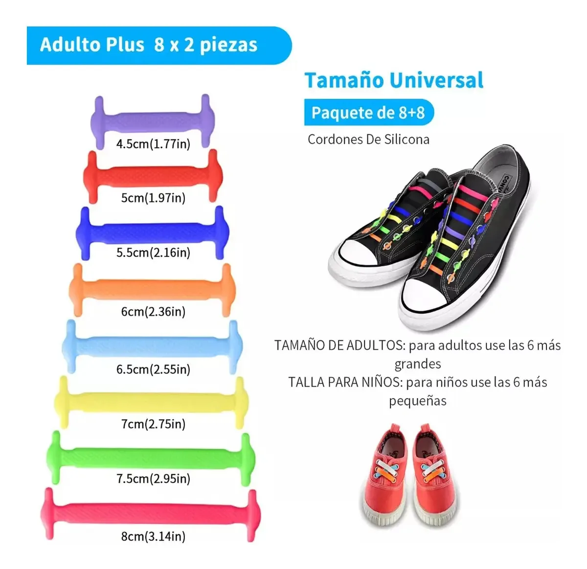 Cadarços de silicone, 4 pares, cadarços elásticos para crianças e adultos, sem gravatas, cadarços impermeáveis, cadarços elásticos para tênis, cadarços desamarrados para calçados esportivos,...