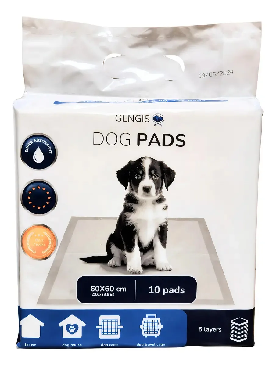 Toalhetes absorventes para treinamento de cães Gengis - 60x60 - 50 U