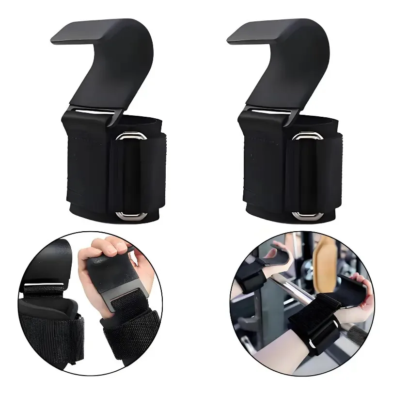 Dexano Straps Wrist Lift Hooks Gym Crossfit Weights — Para levantamento terra, flexões e encolhimentos. Tiras antiderrapantes que melhoram a resistência e evitam lesões.