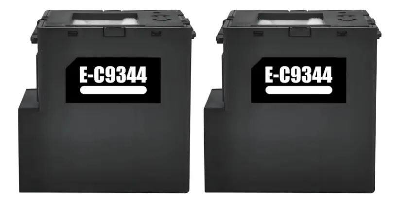 Caixas de manutenção Solviora 2 C9344 para Epson L5590, L3560, Xp-4205 e mais, compatíveis com os modelos Xp e Wf; prolonga a vida útil da impressora e evita derramamentos que afetem a cabeça