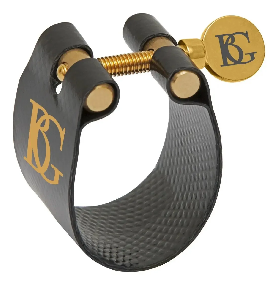 Braçadeira Lfs para bocal de saxofone soprano da Bg France, cor preta