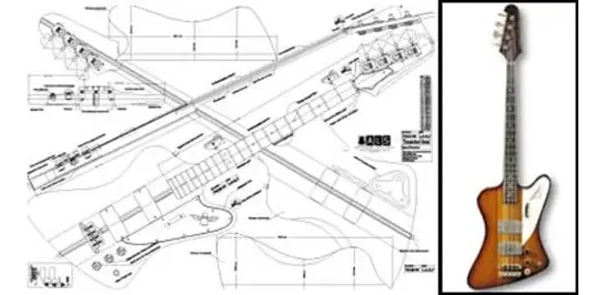 Plan Of Thunderbird - Baixo de 4 cordas - Esca Print