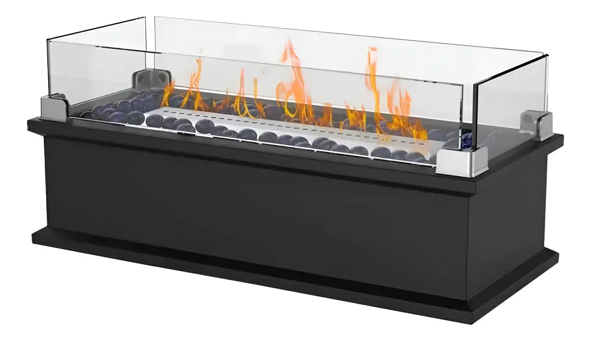 Lareira Ecológica De Mesa Premium 13x21x50,8cm Ukiah Cor Preto