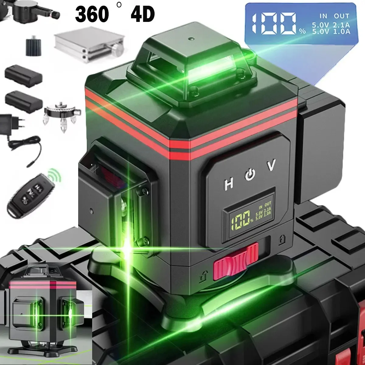 Nível laser Kinwodon Pantalla digital 25m