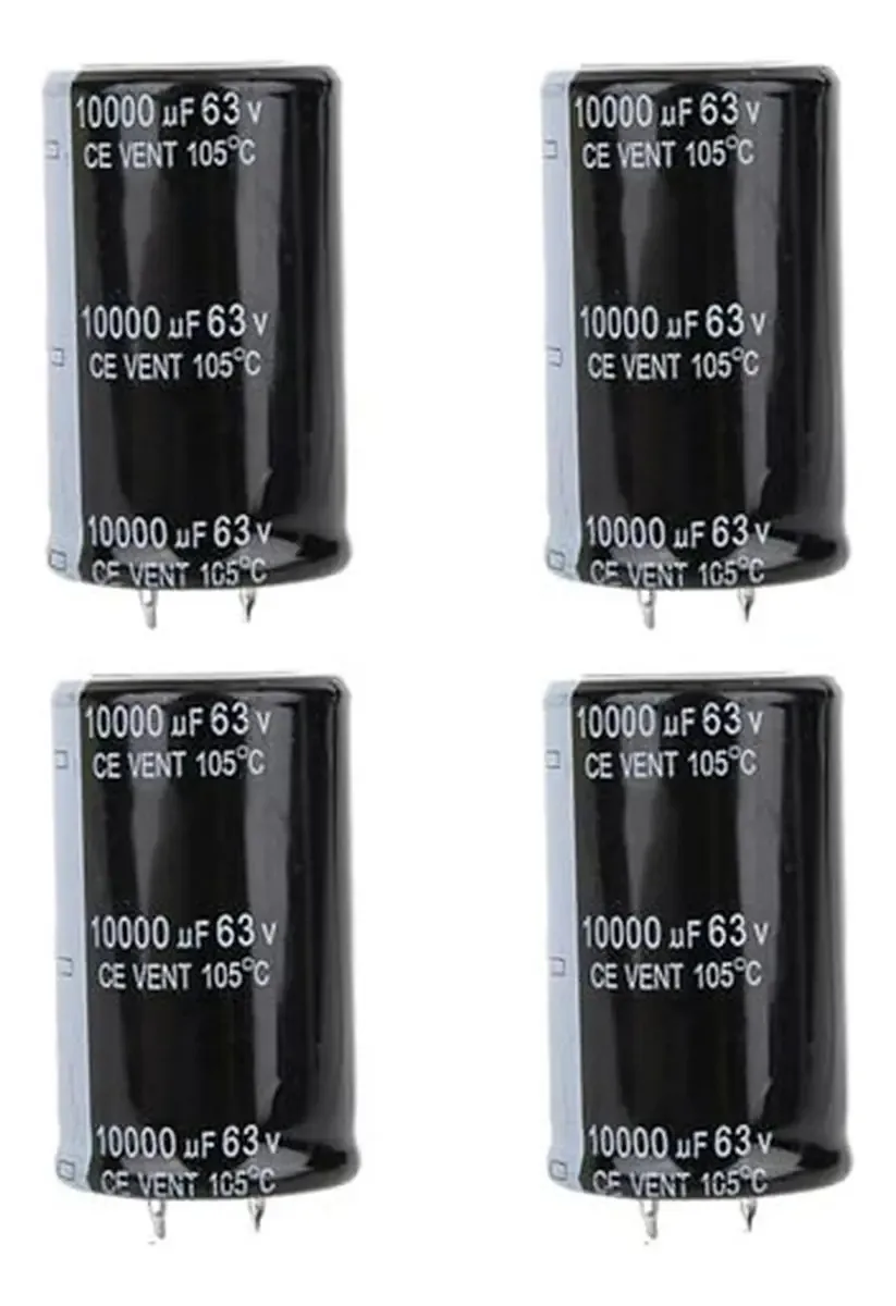 Capacitores eletrolíticos de 63v, áudio, longa vida, estáveis