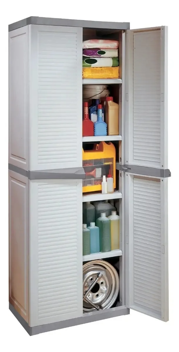 Organizador de ferramentas Armário, despensa, lavanderia, jardim, cor: cinza/preto