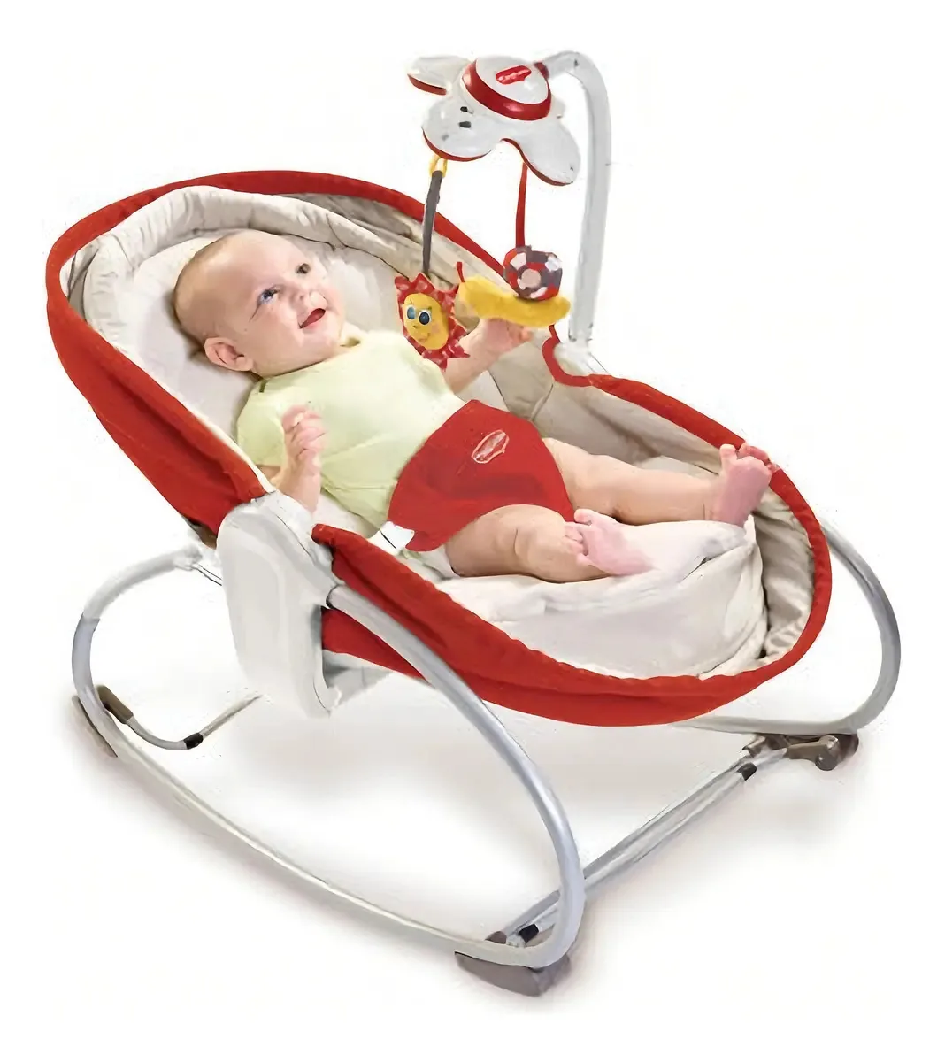Cadeira de balanço para bebês Tiny Love Cozy Rocker Napper vermelha