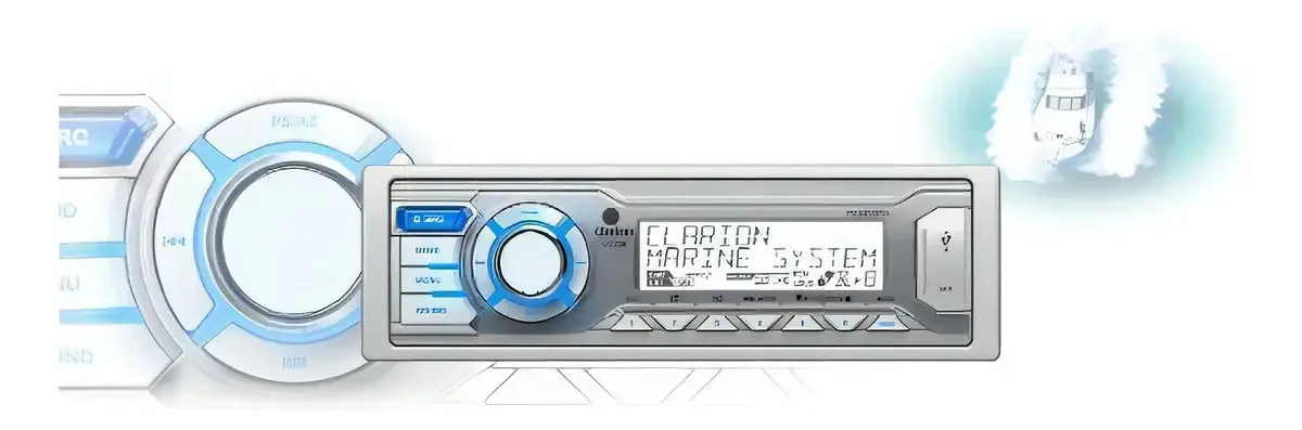 Som automotivo Clarion M205 com USB e bluetooth