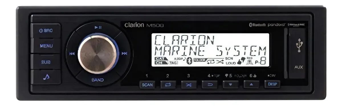 Player marinizado para lanchas e barcos Clarion M508 com USB e bluetooth