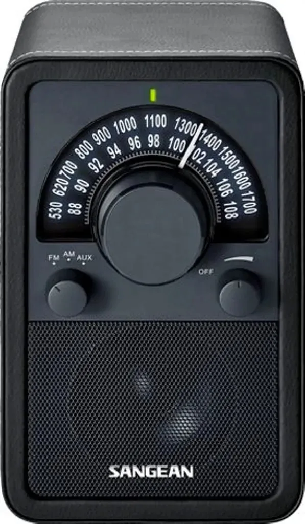Sangean WR-15bk AM/FM - Rádio de madeira (preto)